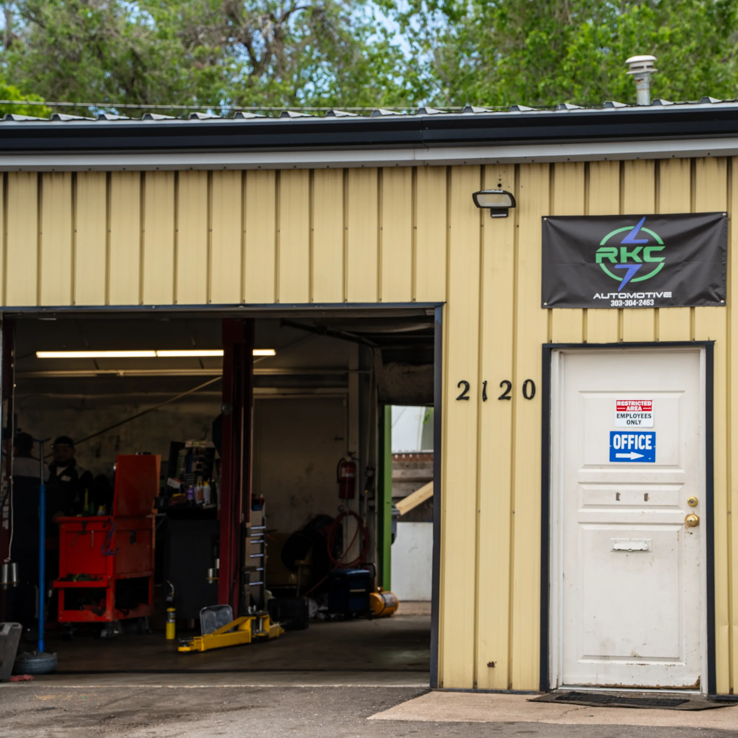 RKC Automotive shop exterior on W Evans Ave