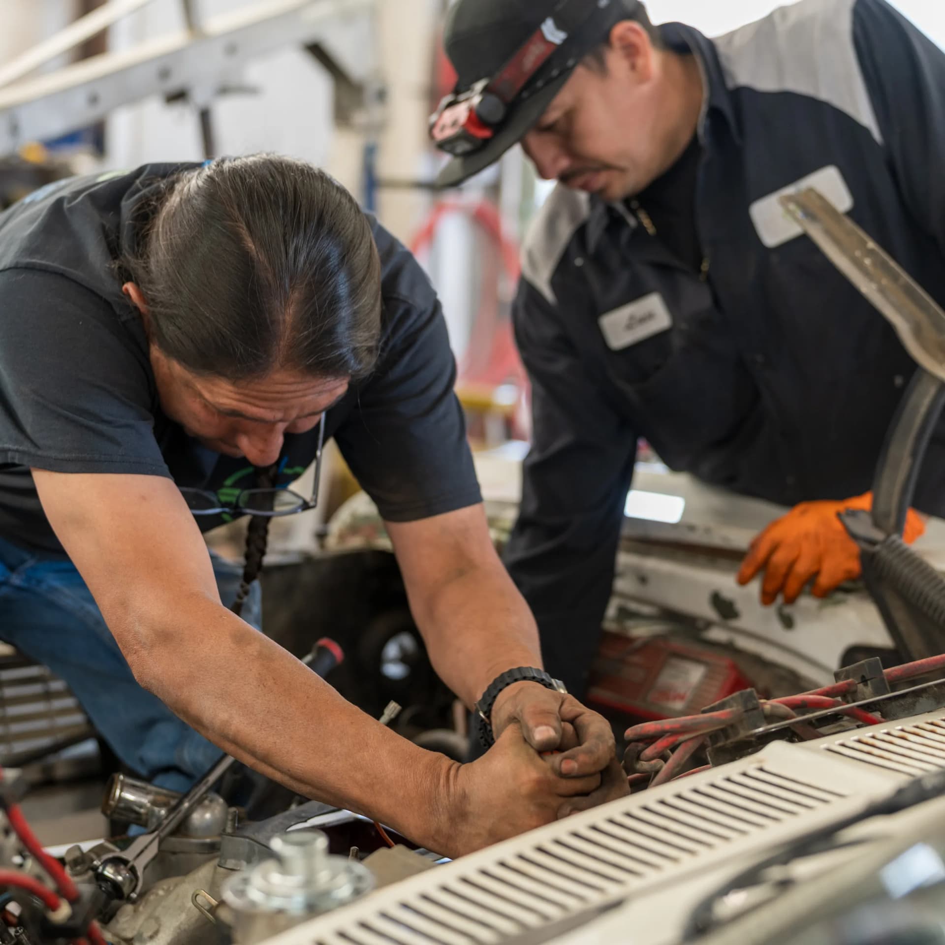 Engine bay service at RKC Automotive in Englewood, CO