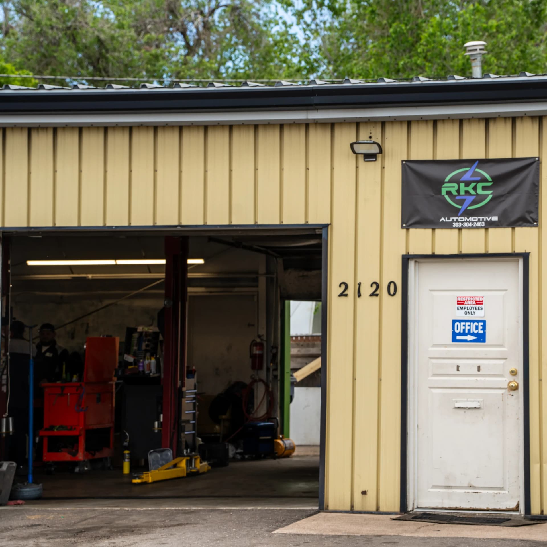 RKC Automotive shop exterior at 2120 W Evans Ave, Englewood, CO